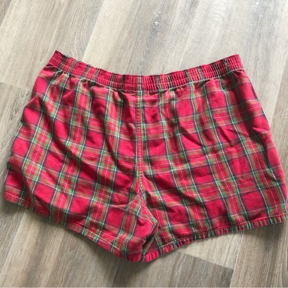 Disney Embroidered Christmas Mickey Plaid Sleep Short - Picture 3 of 5